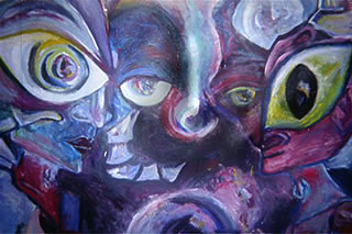 Detail - The Lovers  by Dana Peters