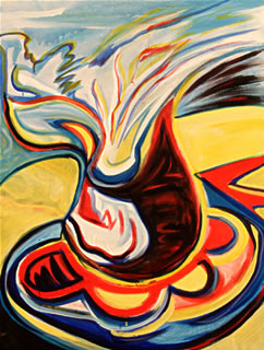Rooster Vases by Dana Peters